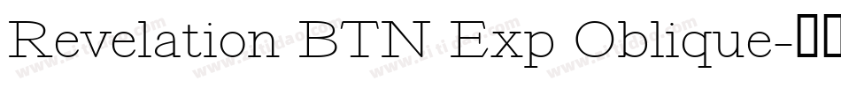 Revelation BTN Exp Oblique字体转换
